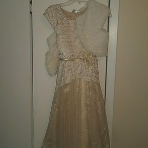 Girls Gold Dress